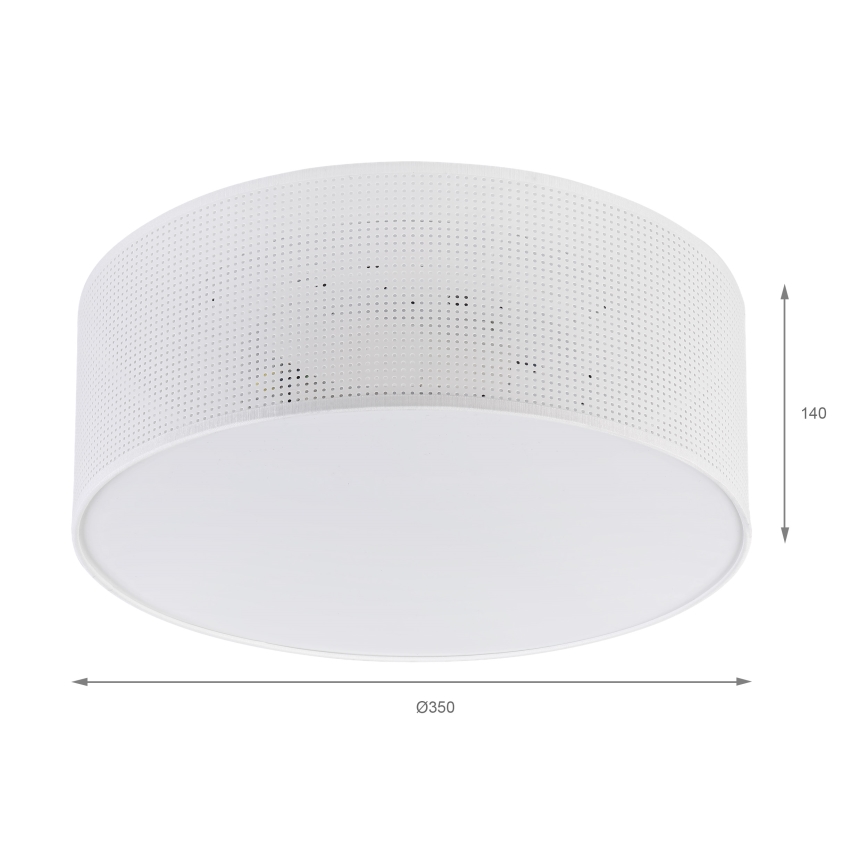 Plafondlamp SIRJA PLISADO 2xE27/15W/230V Ø 35 cm wit