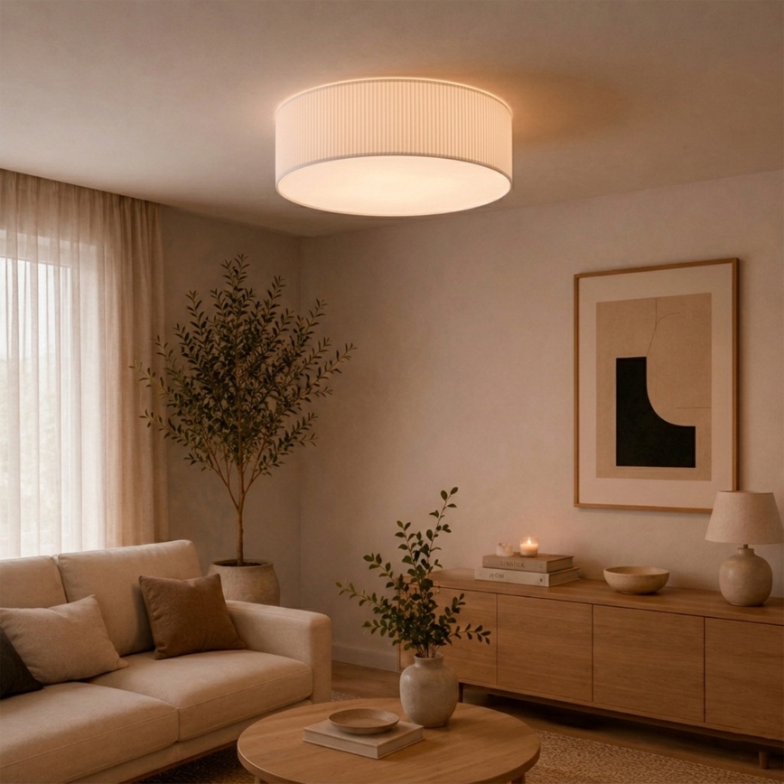 Plafondlamp SIRJA PLISADO 4xE27/15W/230V Ø 45 cm wit