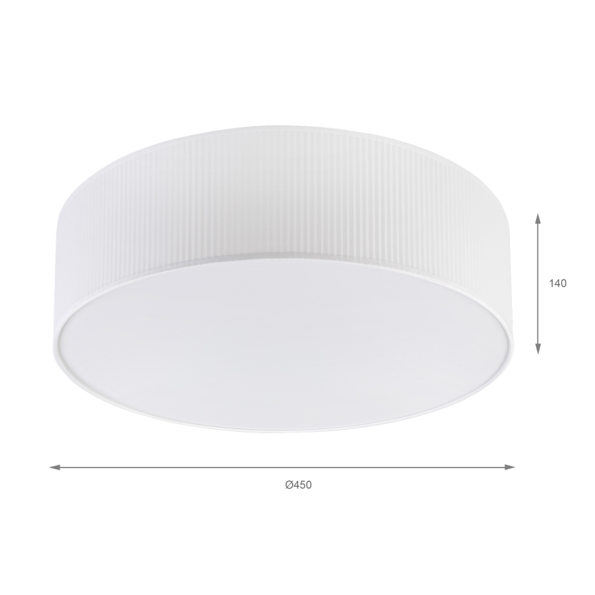 Plafondlamp SIRJA PLISADO 4xE27/15W/230V Ø 45 cm wit