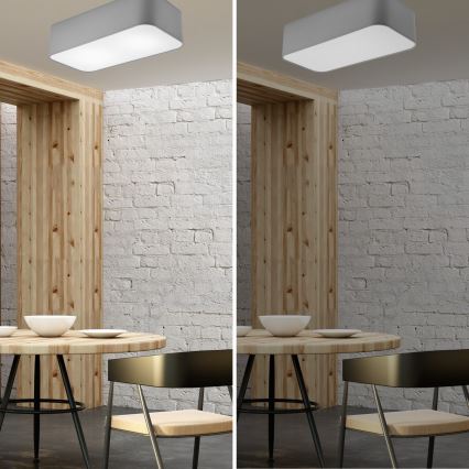 Plafondlamp SIRJA SQUARE 2xE27/15W/230V grijs