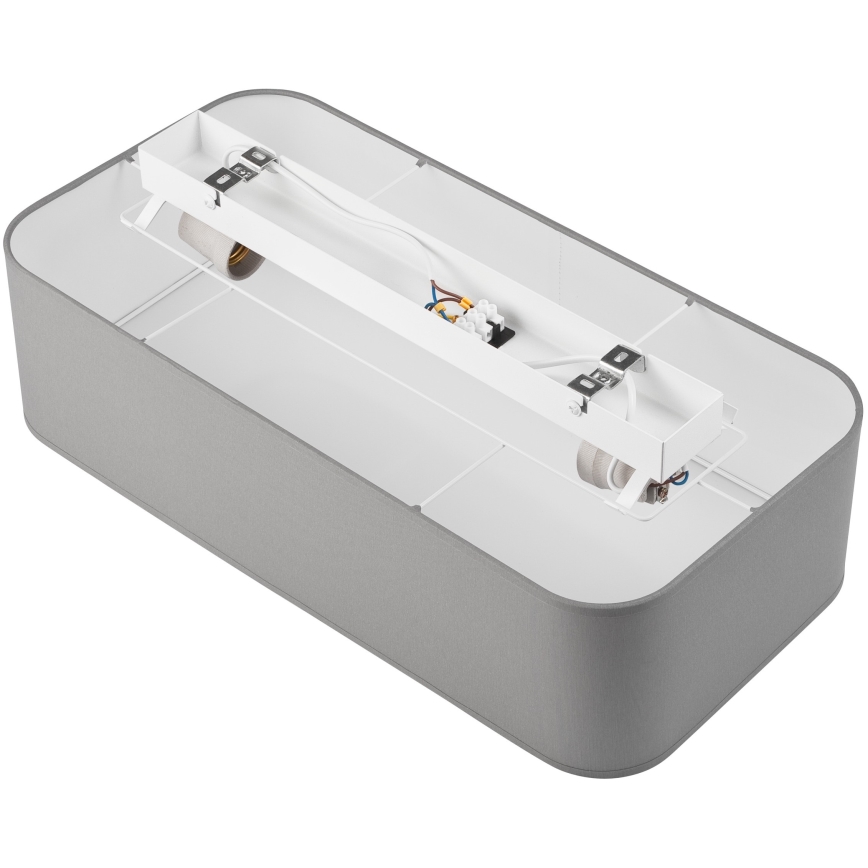 Plafondlamp SIRJA SQUARE 2xE27/15W/230V grijs