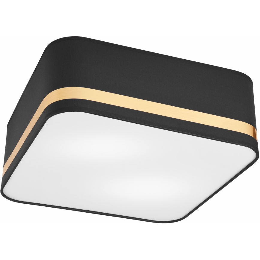 Plafondlamp SIRJA SQUARE 2xE27/60W/230V 35x35 cm zwart