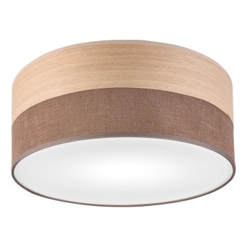 Plafondlamp SIRJA WOOD 1xE27/15W/230V diameter 35 cm bruin/eiken