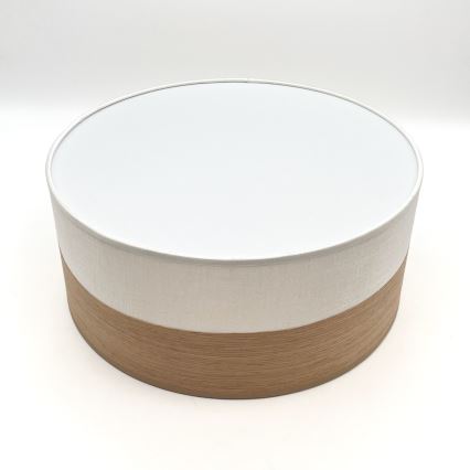 Plafondlamp SIRJA WOOD 1xE27/15W/230V diameter 35 cm wit/eiken