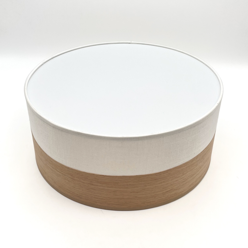 Plafondlamp SIRJA WOOD 1xE27/15W/230V diameter 35 cm wit/eiken
