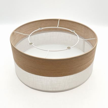 Plafondlamp SIRJA WOOD 1xE27/15W/230V diameter 35 cm wit/eiken