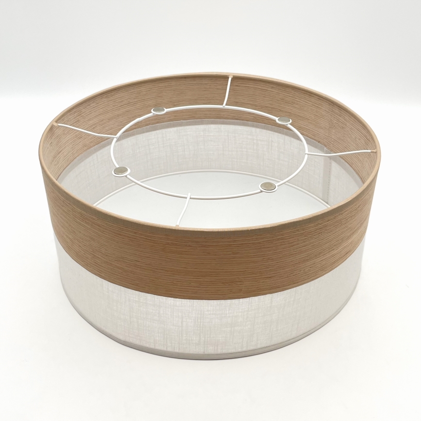 Plafondlamp SIRJA WOOD 1xE27/15W/230V diameter 35 cm wit/eiken