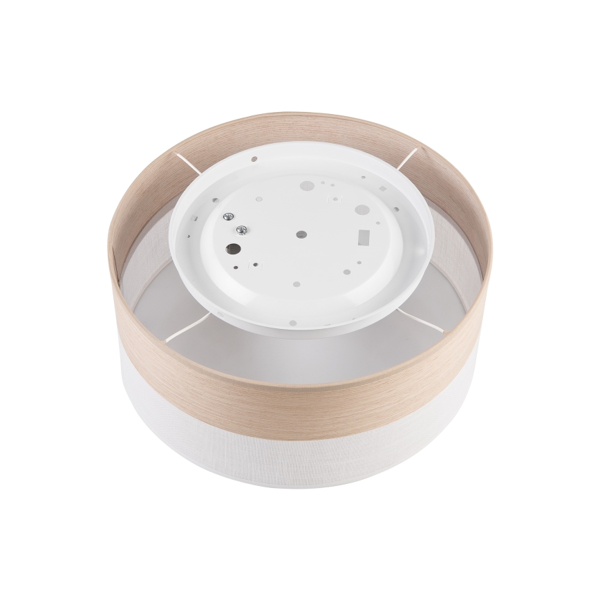 Plafondlamp SIRJA WOOD 1xE27/15W/230V diameter 35 cm wit/eiken