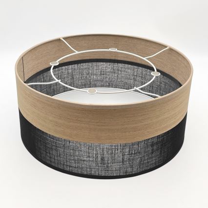 Plafondlamp SIRJA WOOD 1xE27/15W/230V diameter 35 cm zwart/eiken