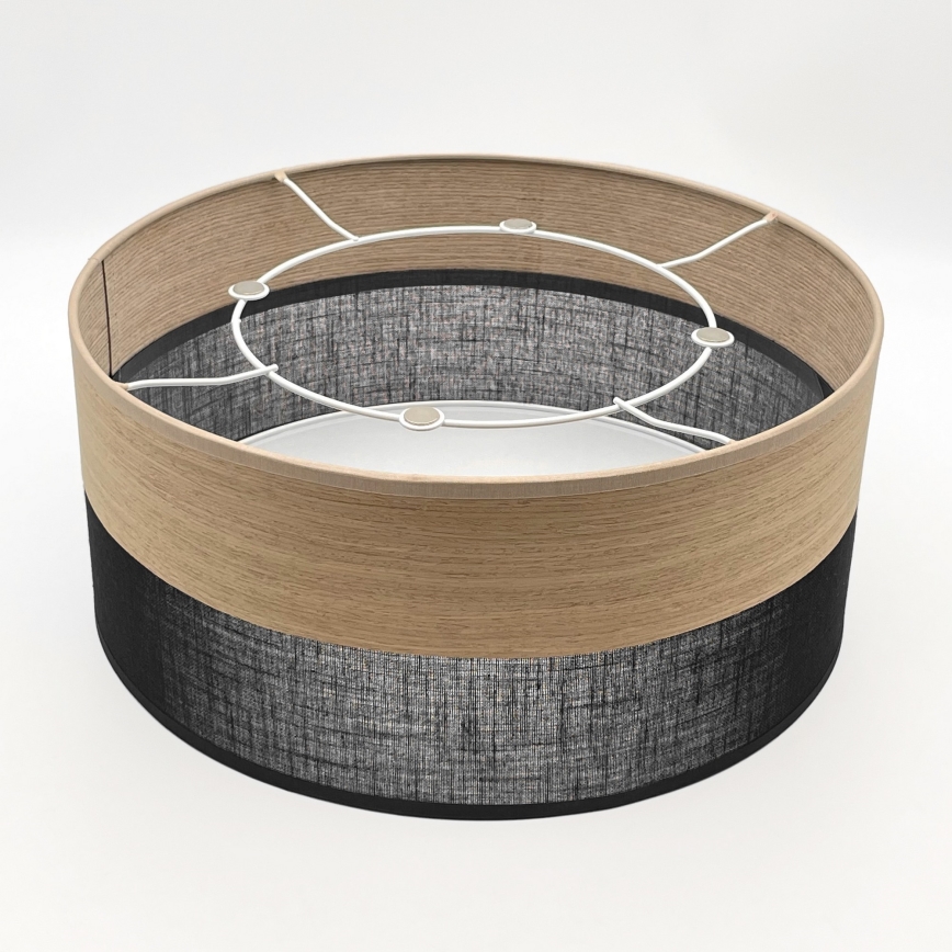 Plafondlamp SIRJA WOOD 1xE27/15W/230V diameter 35 cm zwart/eiken