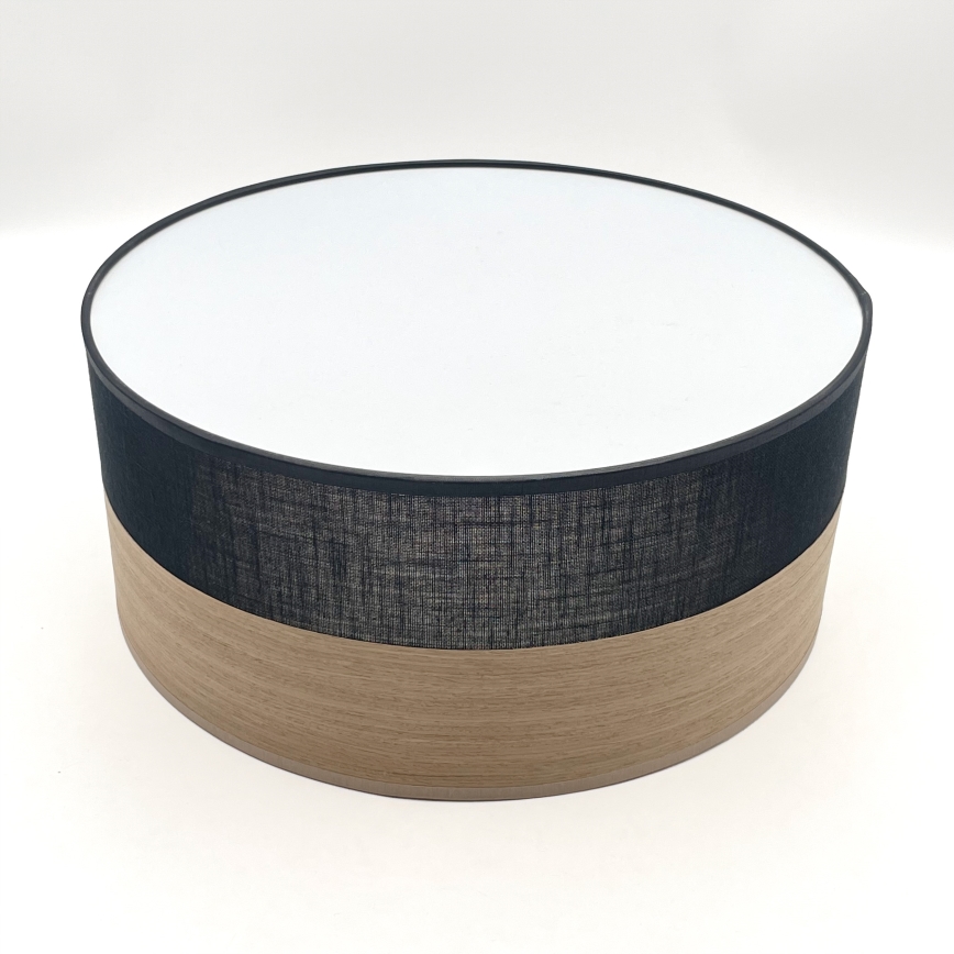 Plafondlamp SIRJA WOOD 1xE27/15W/230V diameter 35 cm zwart/eiken