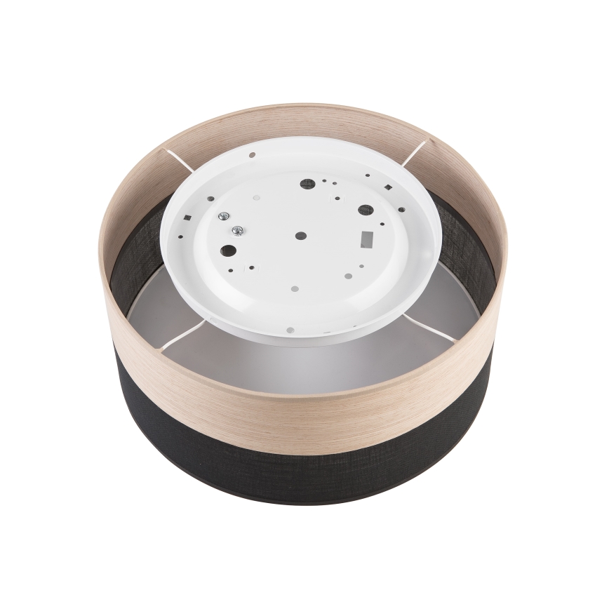 Plafondlamp SIRJA WOOD 1xE27/15W/230V diameter 35 cm zwart/eiken