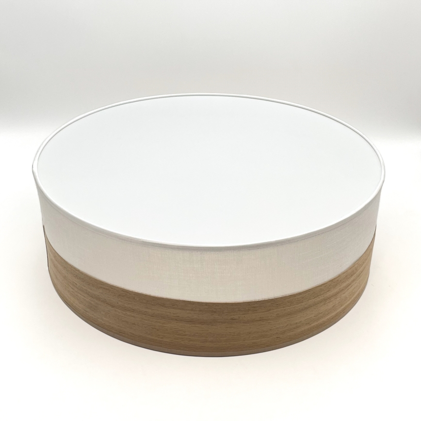 Plafondlamp SIRJA WOOD 2xE27/15W/230V diameter 45 cm wit/eiken