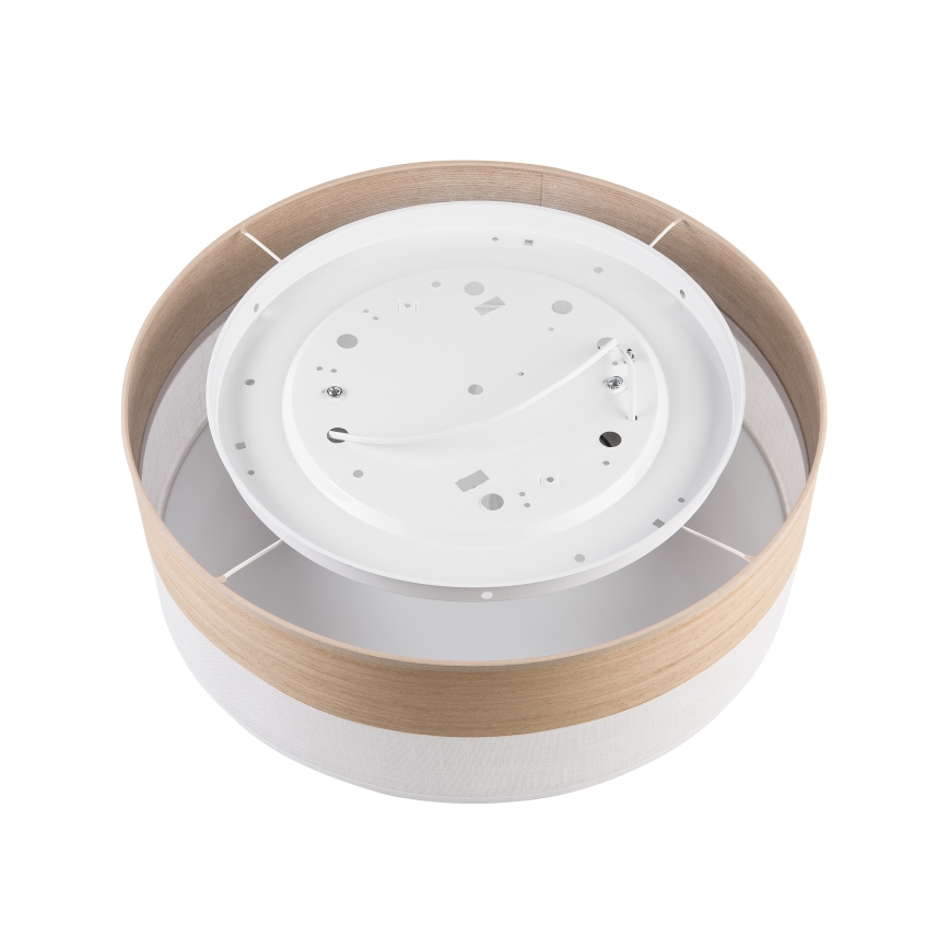 Plafondlamp SIRJA WOOD 2xE27/15W/230V diameter 45 cm wit/eiken