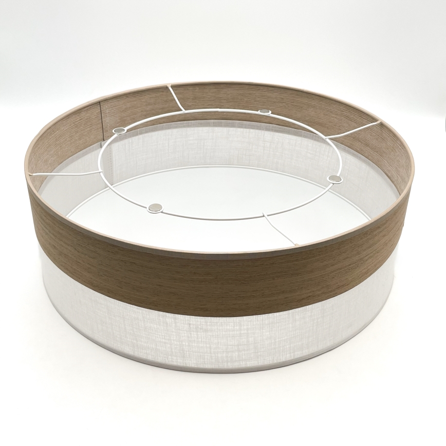 Plafondlamp SIRJA WOOD 2xE27/15W/230V diameter 45 cm wit/eiken