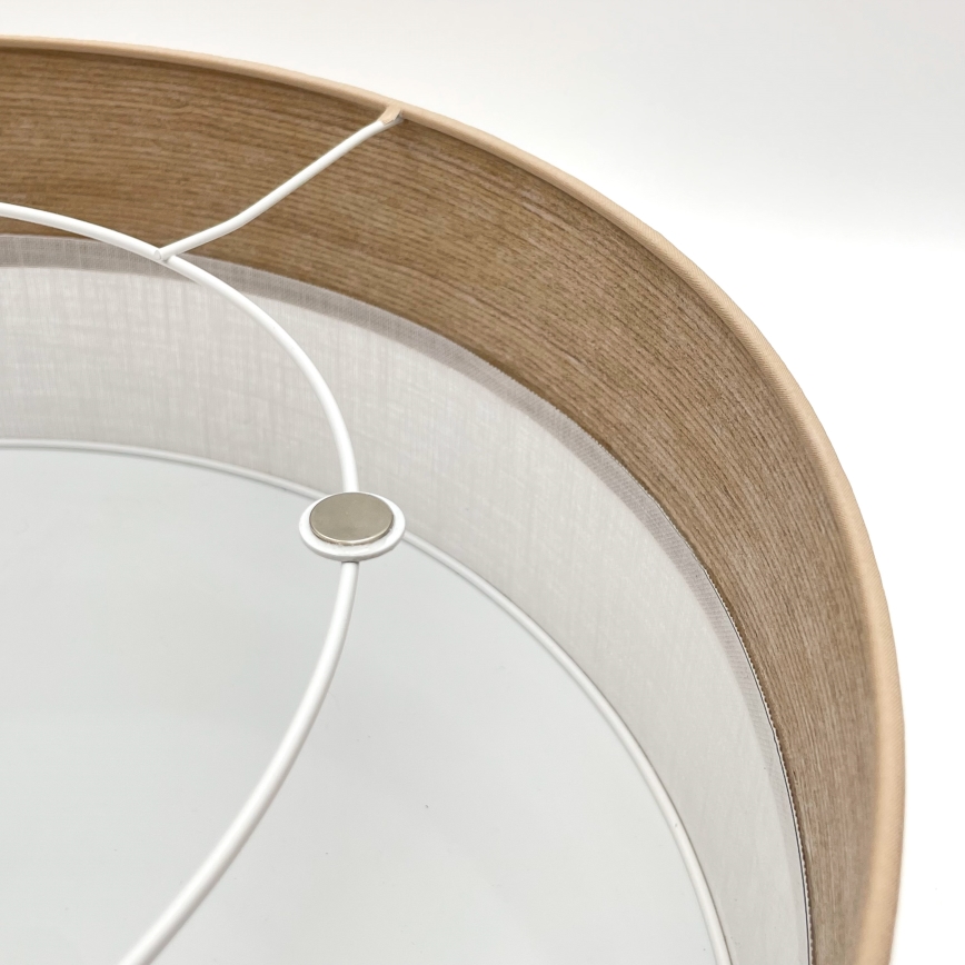 Plafondlamp SIRJA WOOD 2xE27/15W/230V diameter 45 cm wit/eiken