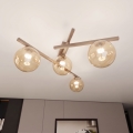 Plafondlamp SMART 4xE14/10W/230V beige/gerookt beige