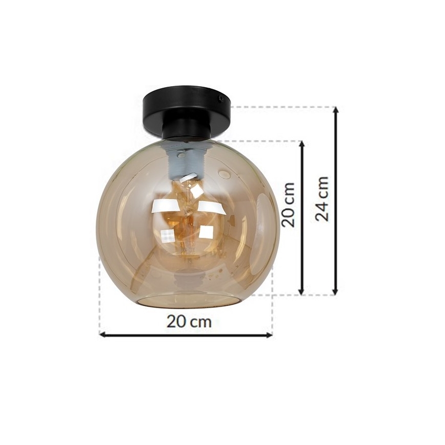 Plafondlamp SOFIA 1xE27/60W/230V bruin
