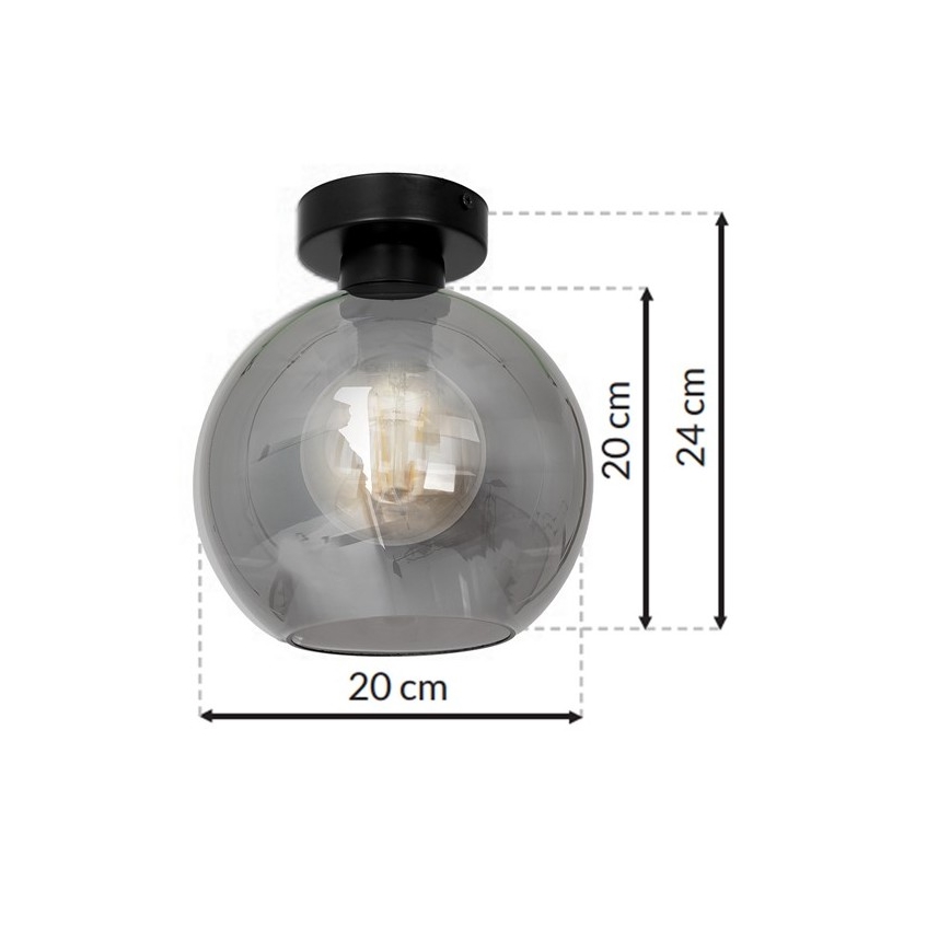 Plafondlamp SOFIA 1xE27/60W/230V zwart