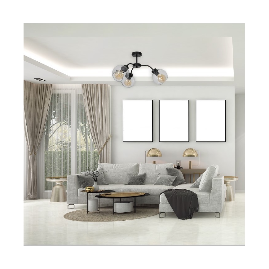 Plafondlamp SOFIA 3xE27/60W/230V doorzichtig