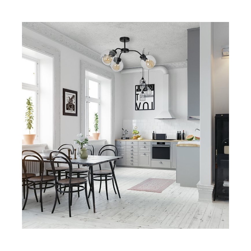 Plafondlamp SOFIA 3xE27/60W/230V doorzichtig