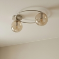 Plafondlamp SOPRA 2xE14/10W/230V beige/rookbeige
