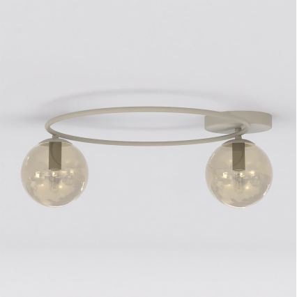 Plafondlamp SOPRA 2xE14/10W/230V beige/rookbeige