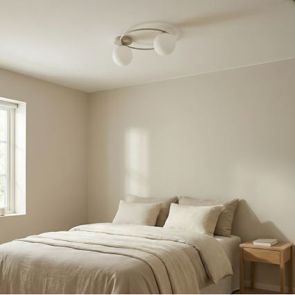 Plafondlamp SOPRA 2xE14/10W/230V beige/wit