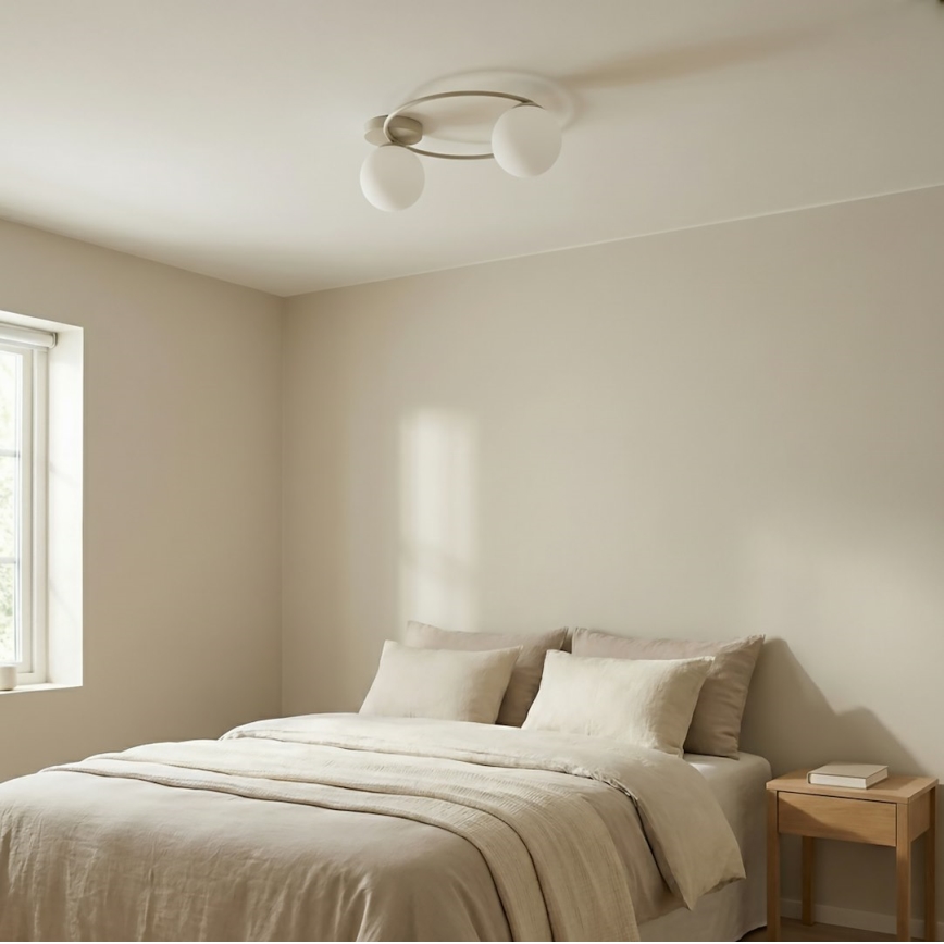 Plafondlamp SOPRA 2xE14/10W/230V beige/wit