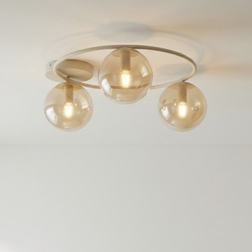 Plafondlamp SOPRA 3xE14/10W/230V beige/rookbeige