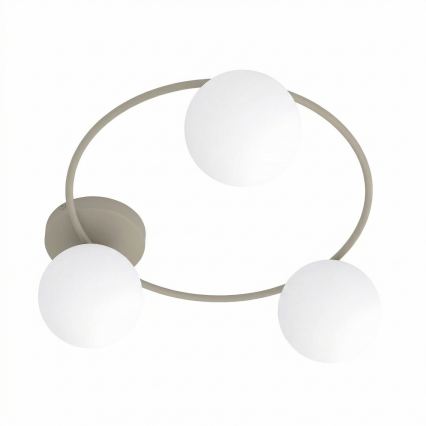 Plafondlamp SOPRA 3xE14/10W/230V beige/wit