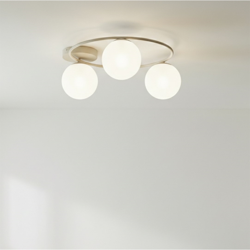 Plafondlamp SOPRA 3xE14/10W/230V beige/wit