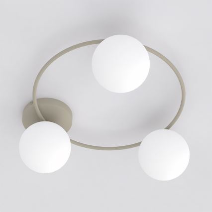Plafondlamp SOPRA 3xE14/10W/230V beige/wit