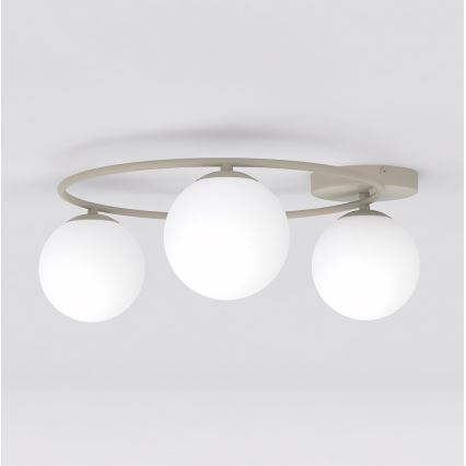 Plafondlamp SOPRA 3xE14/10W/230V beige/wit