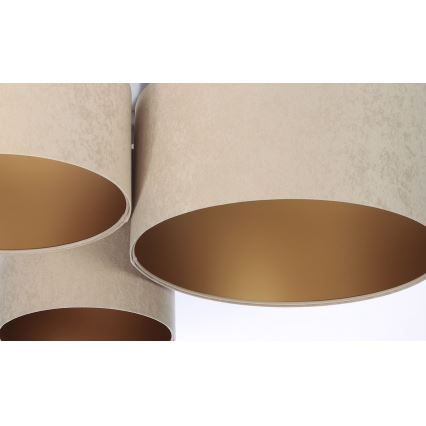 Plafondlamp SPACE 3xE27/60W/230V beige/goud