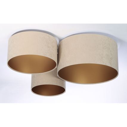 Plafondlamp SPACE 3xE27/60W/230V beige/goud