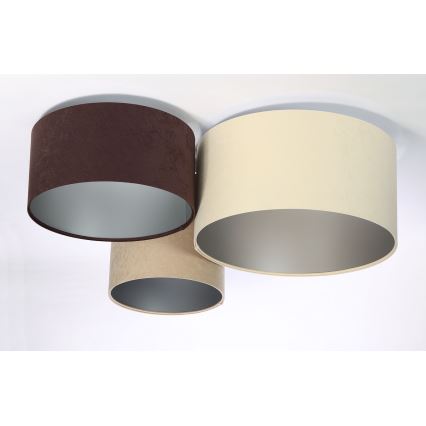 Plafondlamp SPACE 3xE27/60W/230V crème/bruin/beige