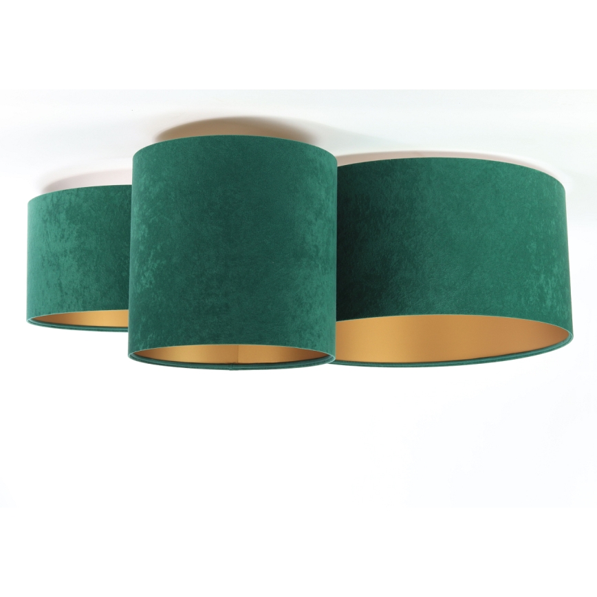 Plafondlamp SPACE 3xE27/60W/230V groen/goud