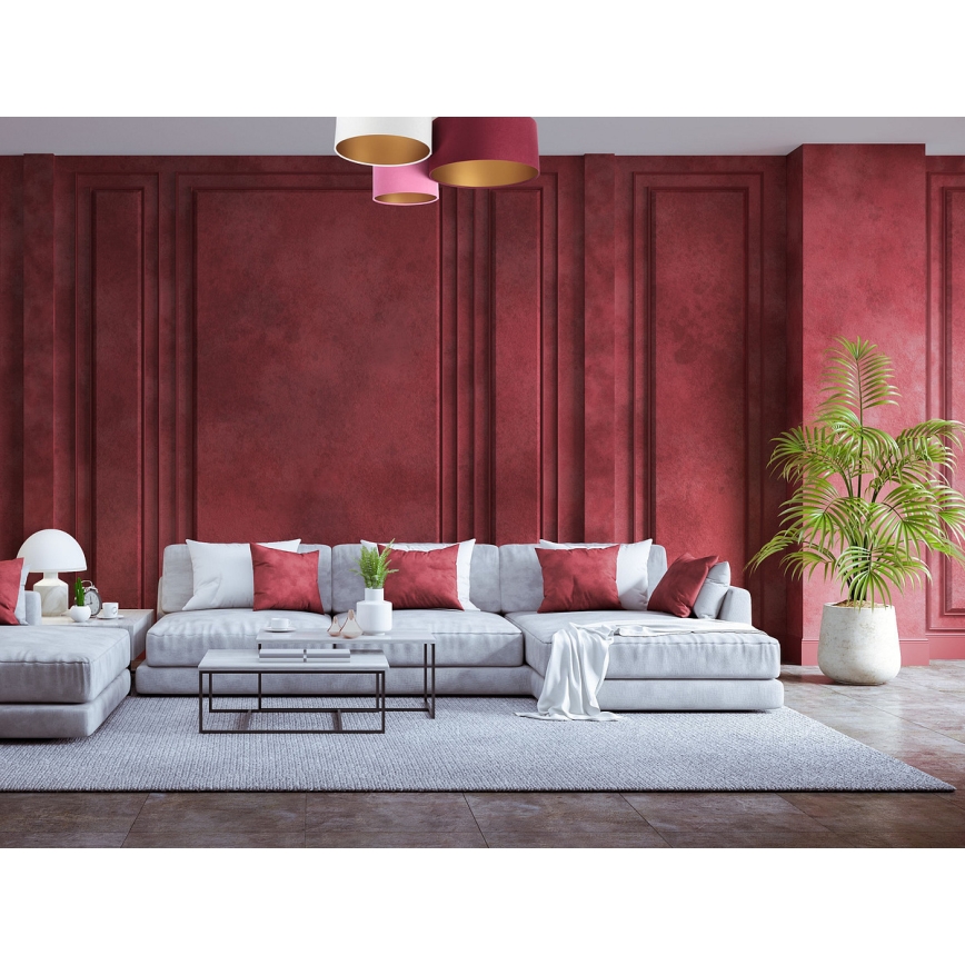 Plafondlamp SPACE 3xE27/60W/230V rood/wit/roze