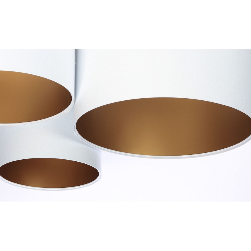 Plafondlamp SPACE 3xE27/60W/230V wit/goud