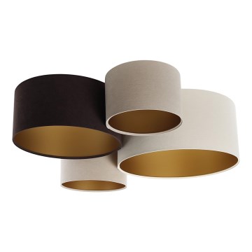 Plafondlamp SPACE 4xE27/60W/230V beige/bruin/goud
