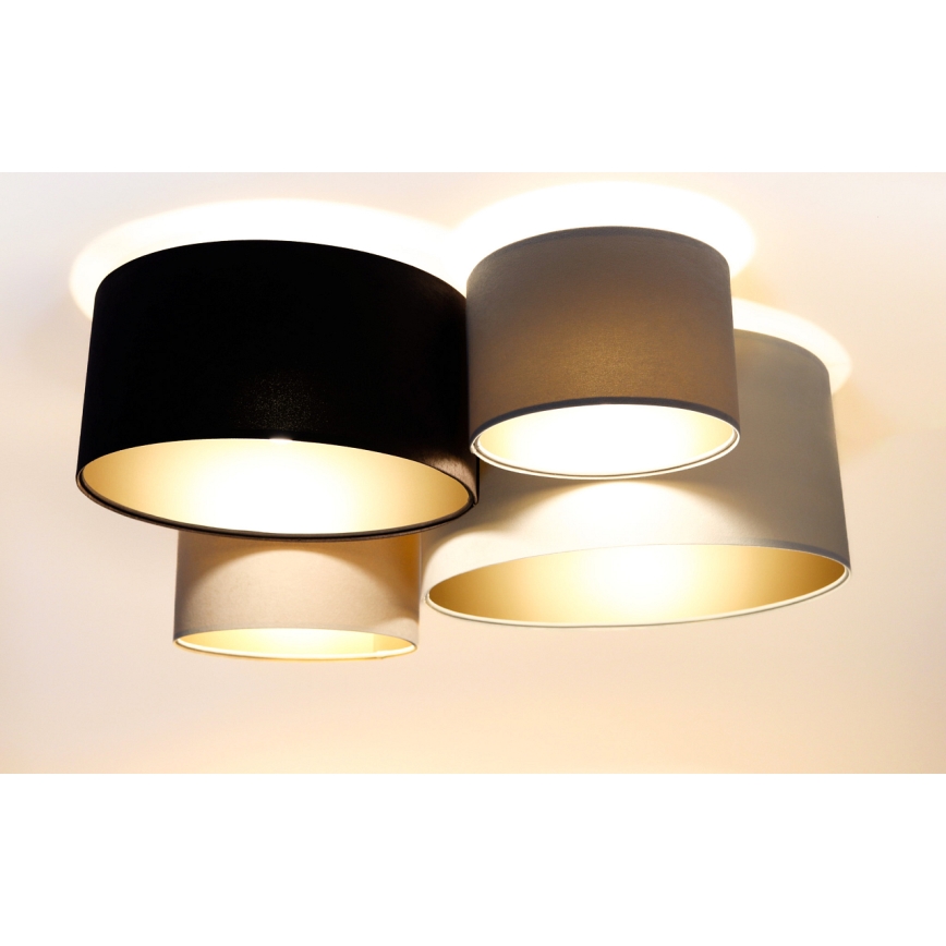 Plafondlamp SPACE 4xE27/60W/230V beige/bruin/goud