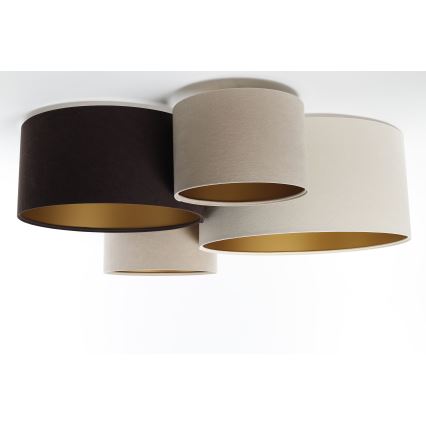 Plafondlamp SPACE 4xE27/60W/230V beige/bruin/goud