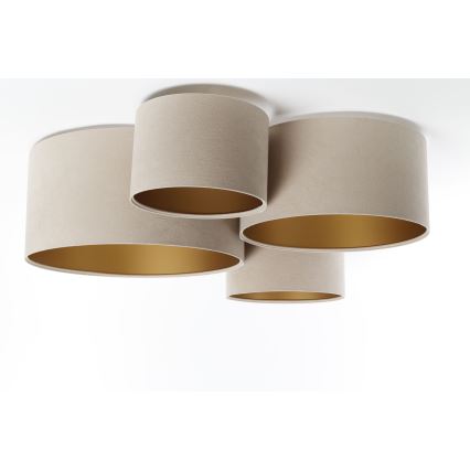 Plafondlamp SPACE 4xE27/60W/230V beige/goud