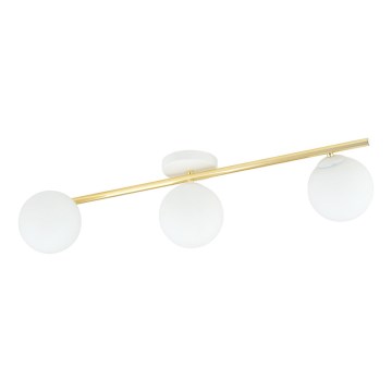 Plafondlamp SPLENDI 3xE14/10W/230V wit/goud