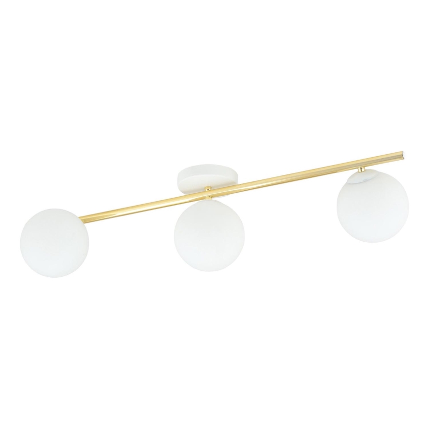 Plafondlamp SPLENDI 3xE14/10W/230V wit/goud