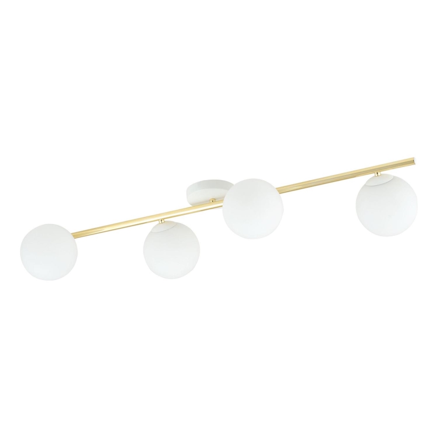 Plafondlamp SPLENDI 4xE14/10W/230V wit/goud