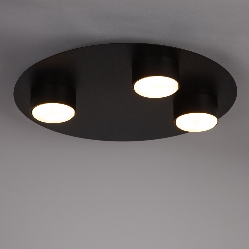 Plafondlamp STAR 3xGX53/12W/230V zwart