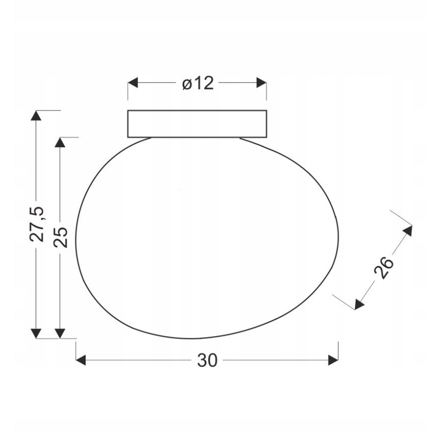 Plafondlamp STONES 1xE27/40W/230V diameter 30 cm