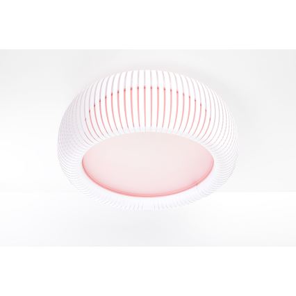 Plafondlamp STRIPES – 2x E27, 40W, 230V, Ø 55 cm, wit/roze